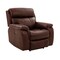 Armen Living Montague Dual Power Headrest and Lumbar Support Recliner Chair in Genuine Brown Leather LCMN1BR - alternate 2